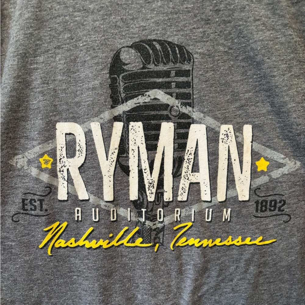 Ryman Auditorium Gray Graphic T-Shirt, S/M
